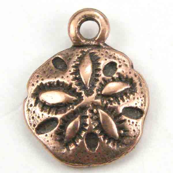 Antique Copper Plate 11MM Sand Dollar Charm
