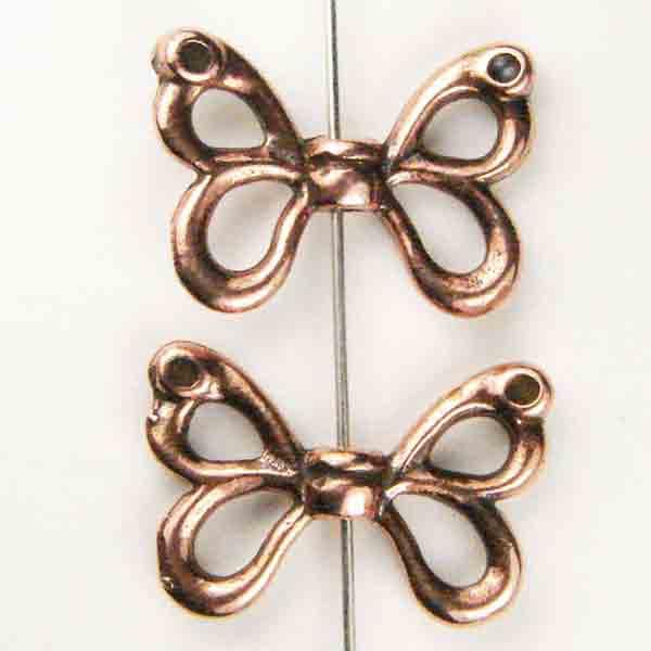 Antique Copper Plate 11x15MM Cast Butterfly Wing