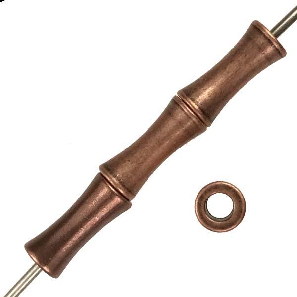 Antique Copper Plate 11x5MM Flared Cylinder Tube