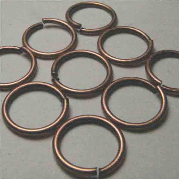 Antique Copper Plate 12MM 18 gauge Round Jump Ring