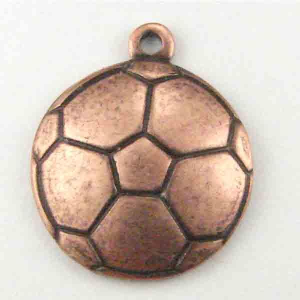 Antique Copper Plate 12MM Soccer Ball Stamping