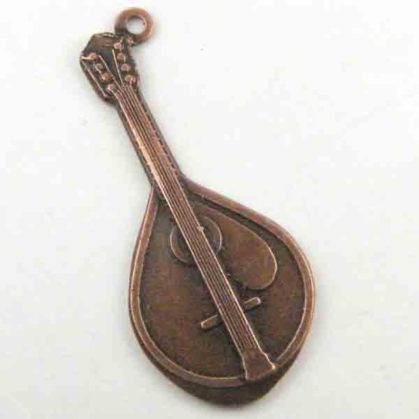 Antique Copper Plate 12x26MM Diestruck Mandolin