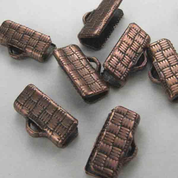 Antique Copper Plate 13X5MM Endbar Clamp