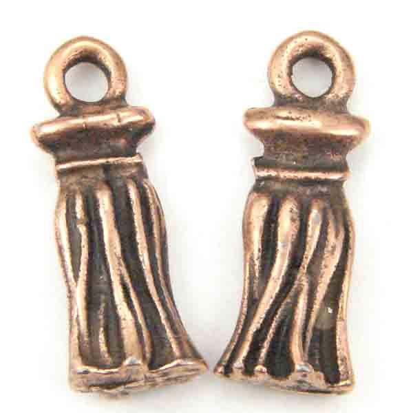 Antique Copper Plate 13x6MM Tassel