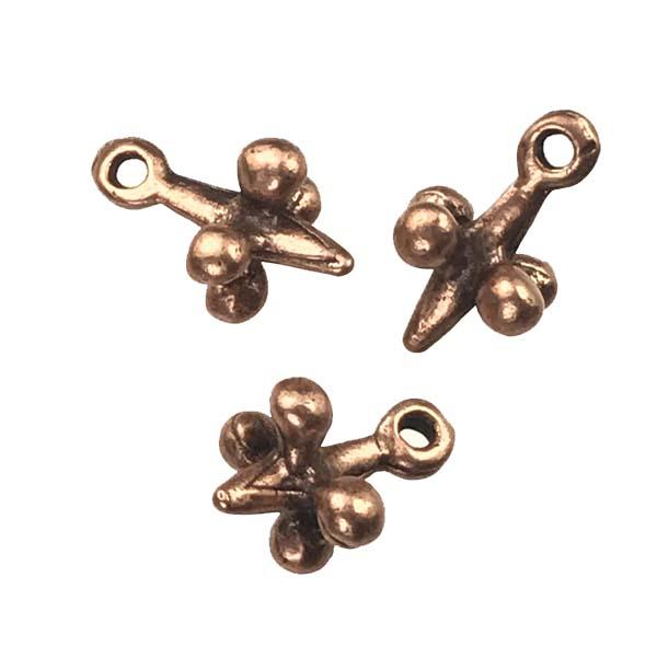 Antique Copper Plate 13x8MM Jack