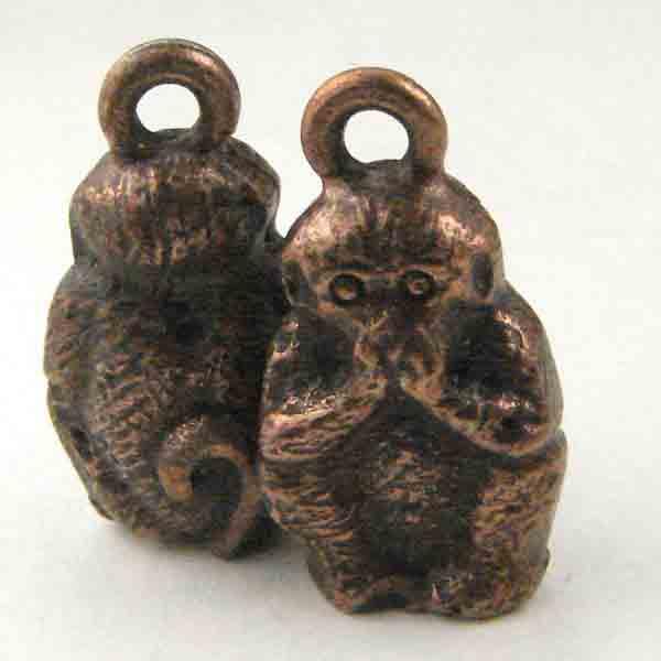 Antique Copper Plate 14x10MM Speak No Evil Monkey