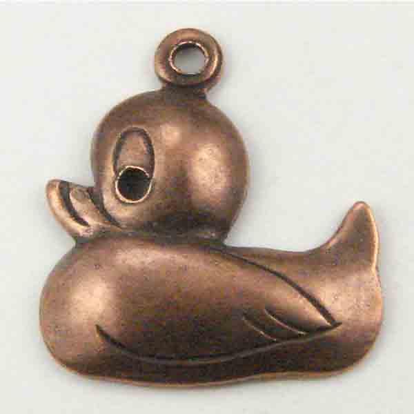Antique Copper Plate 14x16MM Duck Stamping