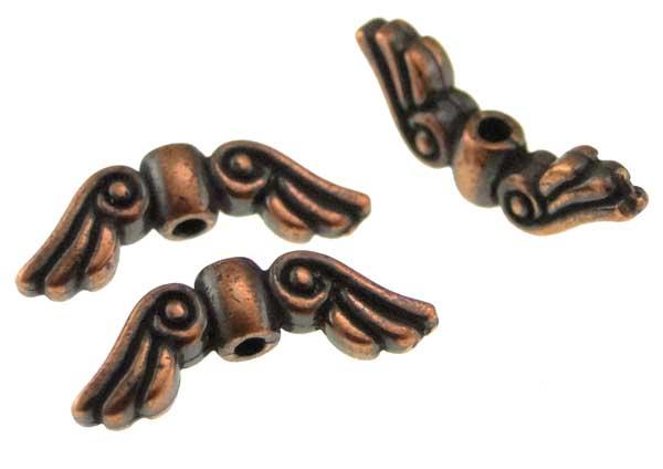 Antique Copper Plate 14x5MM Angel Wing