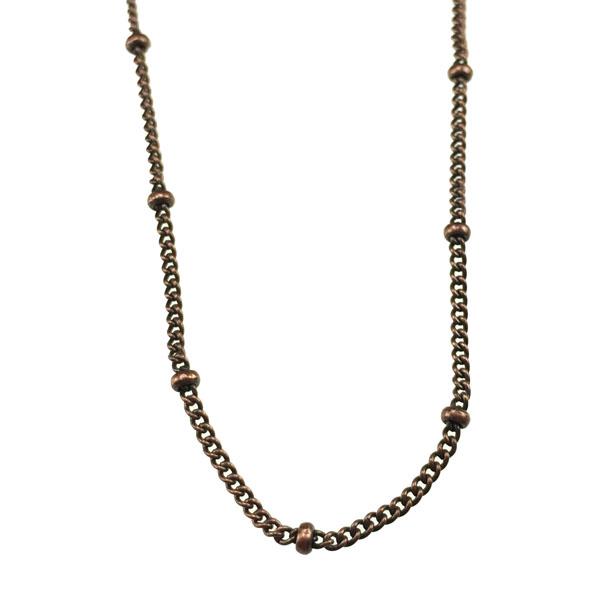 Antique Copper Plate 1.5MM Curb Chain With 2MM Ball
