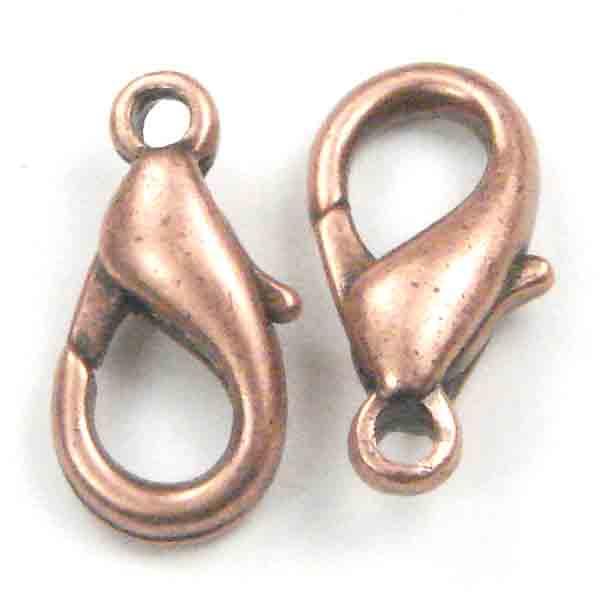 Antique Copper Plate 15MM Lobster Claw Clasp