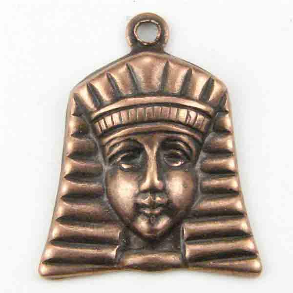 Antique Copper Plate 15MM Pharaoh Head