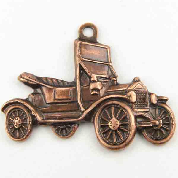 Antique Copper Plate 15x23MM Diestruck Model T