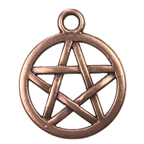 Antique Copper Plate 16MM Pentacle
