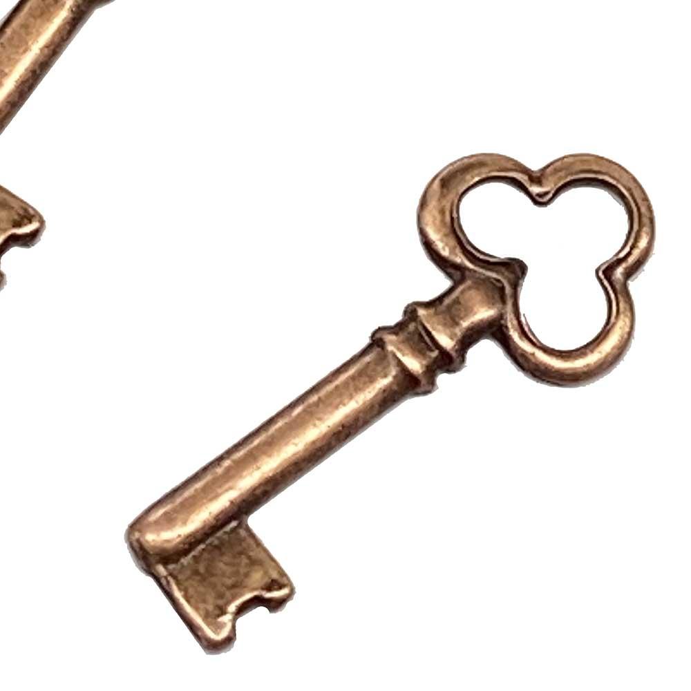 Antique Copper Plate 17X7MM Thin Key Stamping