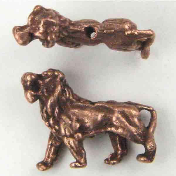 Antique Copper Plate 17x13MM Cast Lion