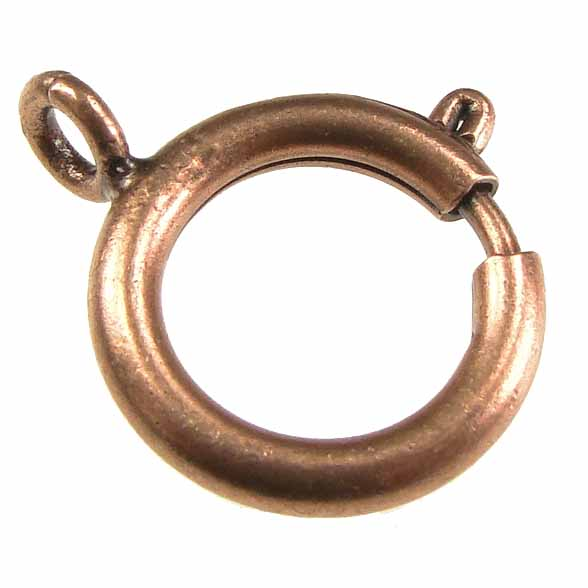 Antique Copper Plate 18MM Spring Ring Clasp