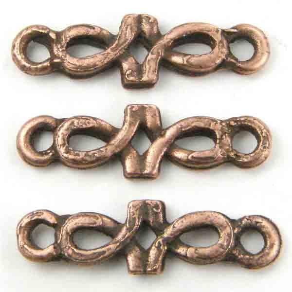 Antique Copper Plate 18X5MM Openwork Connector