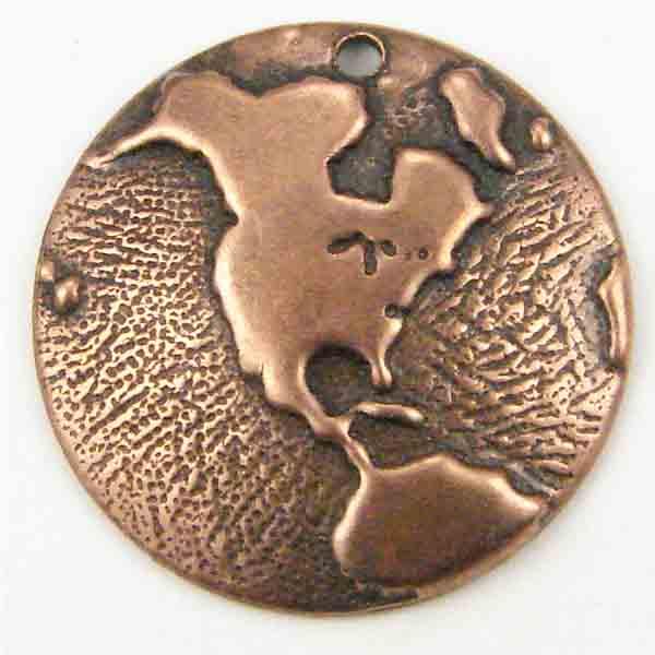 Antique Copper Plate 18mm Dome
