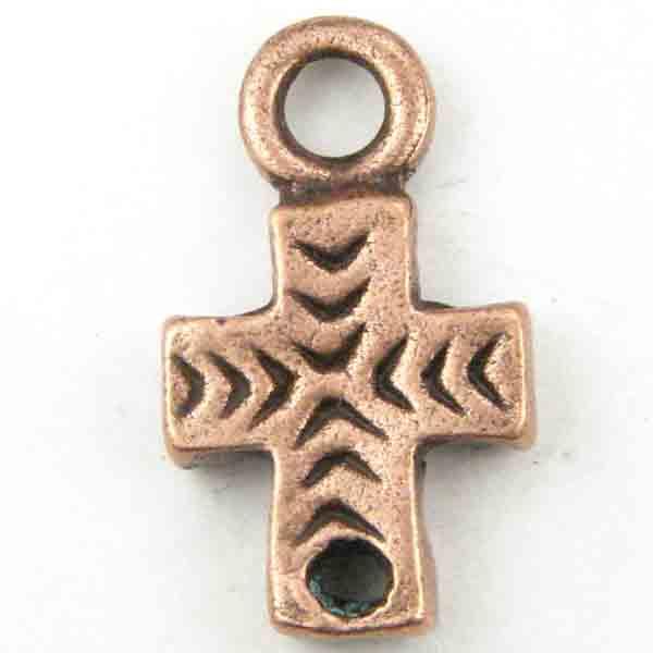 Antique Copper Plate 18x10MM Cross