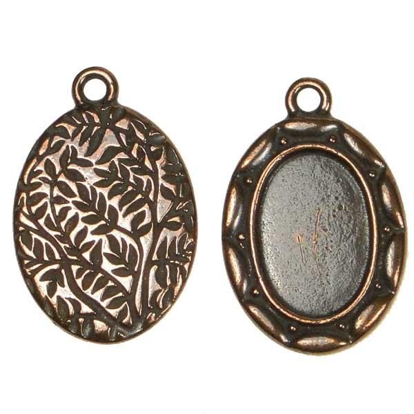 Antique Copper Plate 18x13MM Decorative Bezel Setting