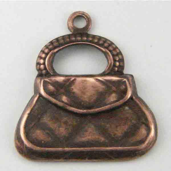 Antique Copper Plate 18x16MM Purse Stamping