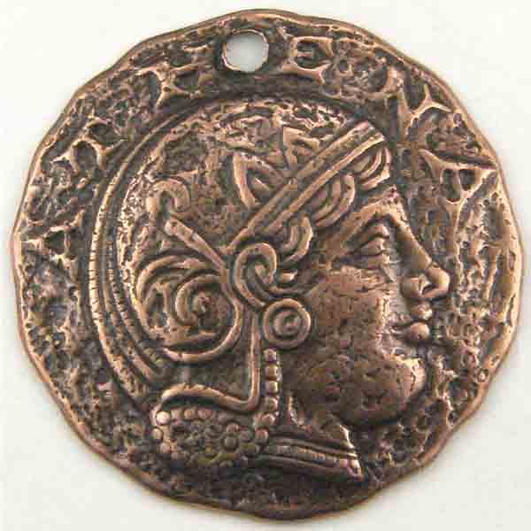 Antique Copper Plate 19MM Ancient Coin