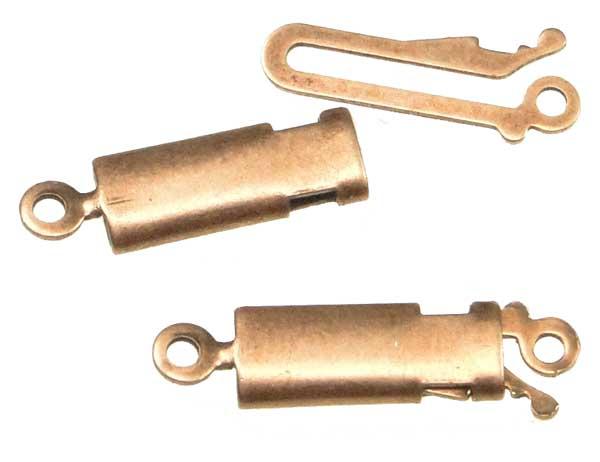 Antique Copper Plate 19x5MM Fishhook Clasp