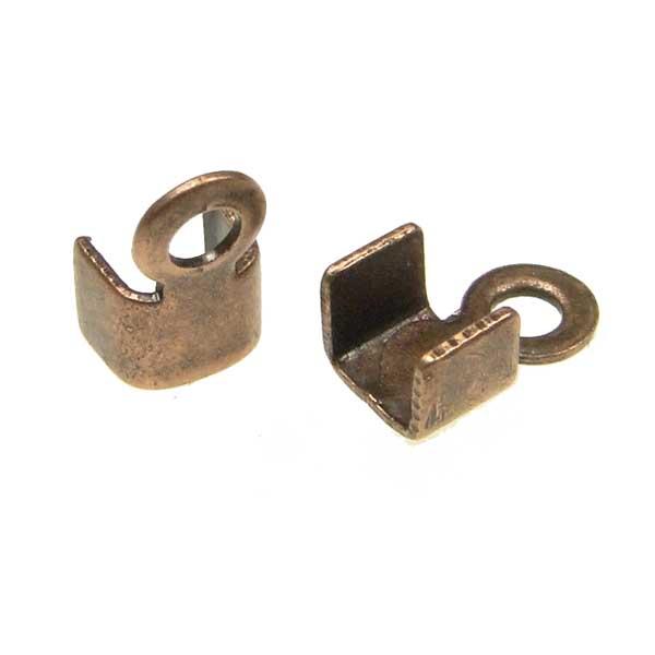 Antique Copper Plate 1MM Crimp End