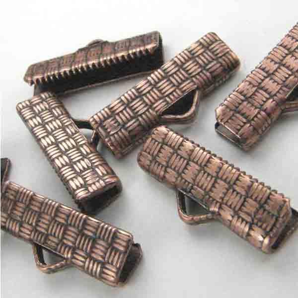 Antique Copper Plate 20x6MM Endbar Clamp