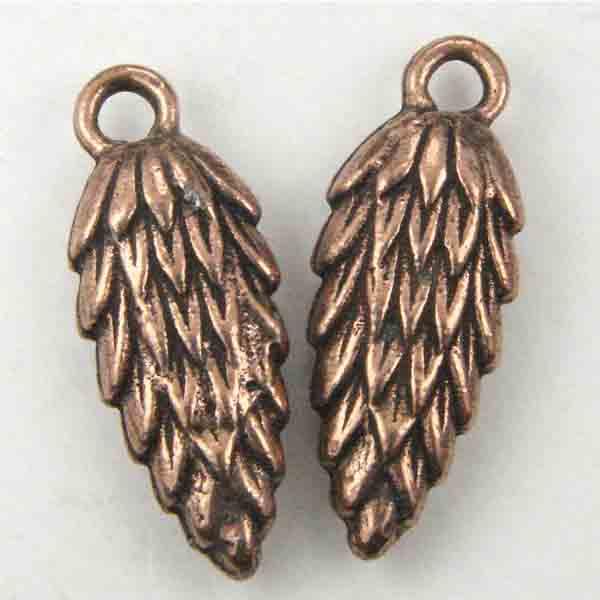 Antique Copper Plate 20x9MM 3D Seed Head