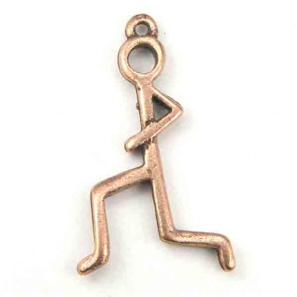 Antique Copper Plate 21x14MM Stick Figure