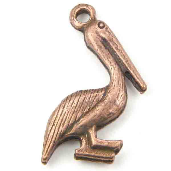 Antique Copper Plate 21x17 Pelican Cast 3-D