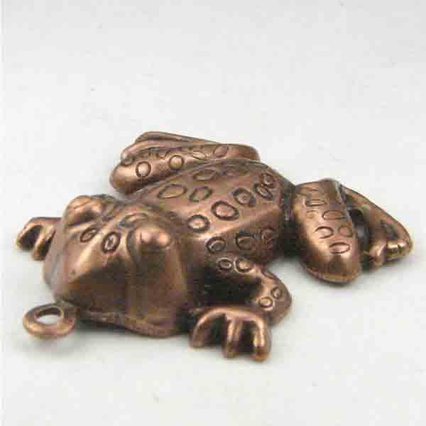 Antique Copper Plate 22X20MM Frog Stamping