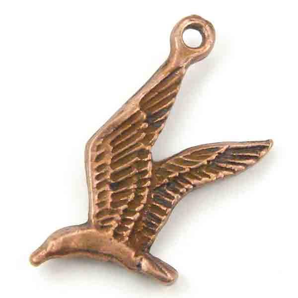 Antique Copper Plate 22x17 Seagull Cast 3-D