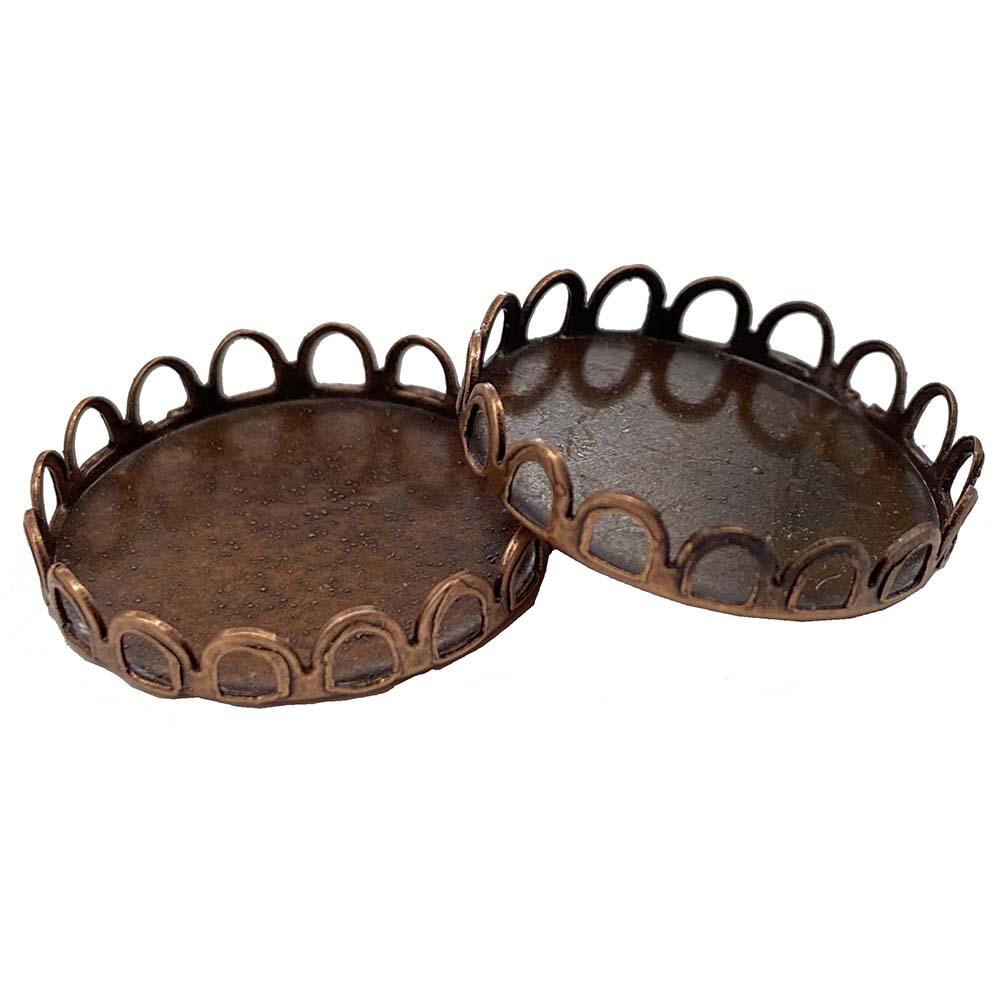 Antique Copper Plate 23MM Bezel Setting