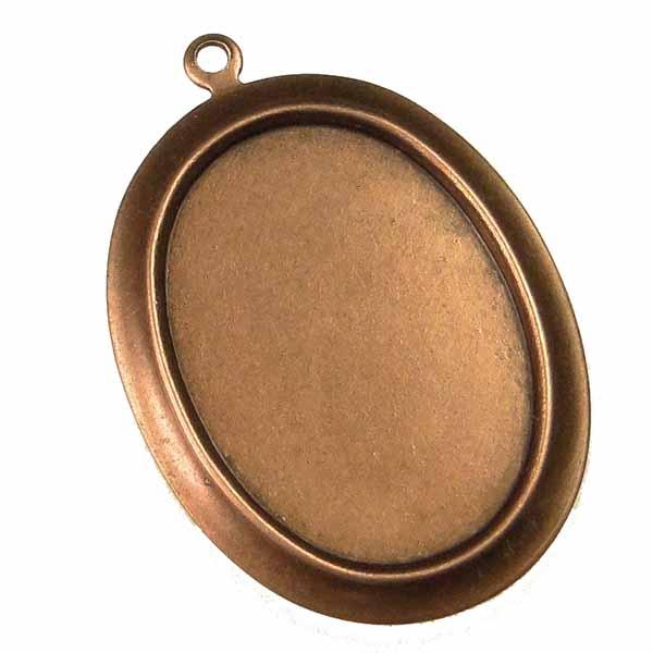 Antique Copper Plate 25x18MM Setting Pendant