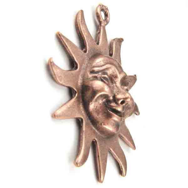 Antique Copper Plate 26MM Cast Sunface