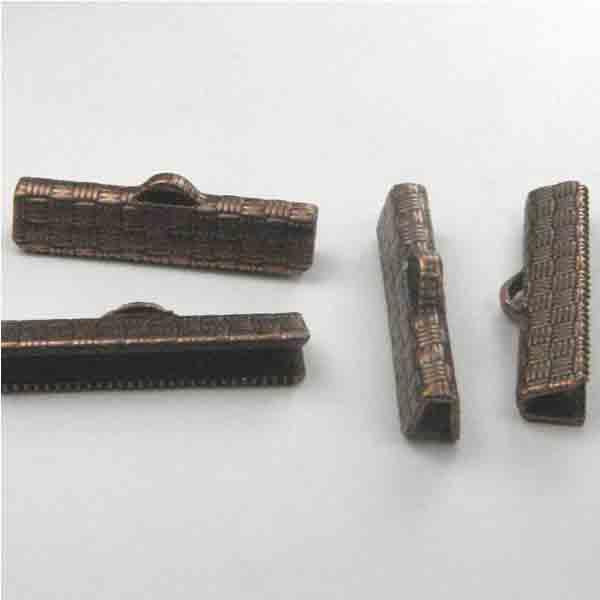 Antique Copper Plate 26MM Endbar Clamp