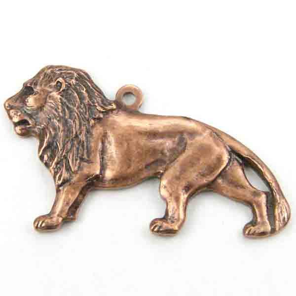 Antique Copper Plate 26x16 Lion Diestruck