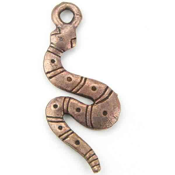 Antique Copper Plate 27x11MM Snake
