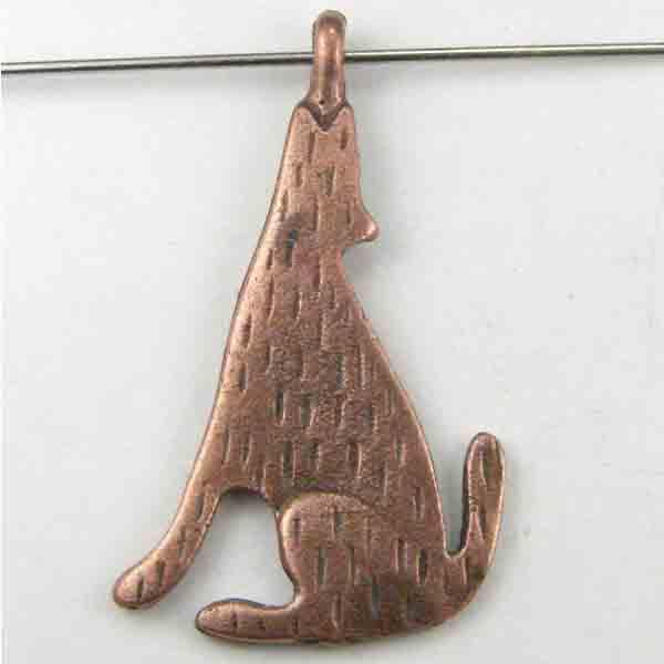 Antique Copper Plate 27x18 Howling Coyote