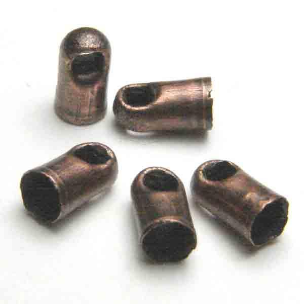 Antique Copper Plate 2MM Cord End Cap