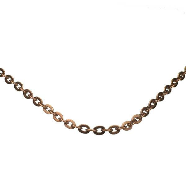 Antique Copper Plate 2MM Flat Oval Cable Chain