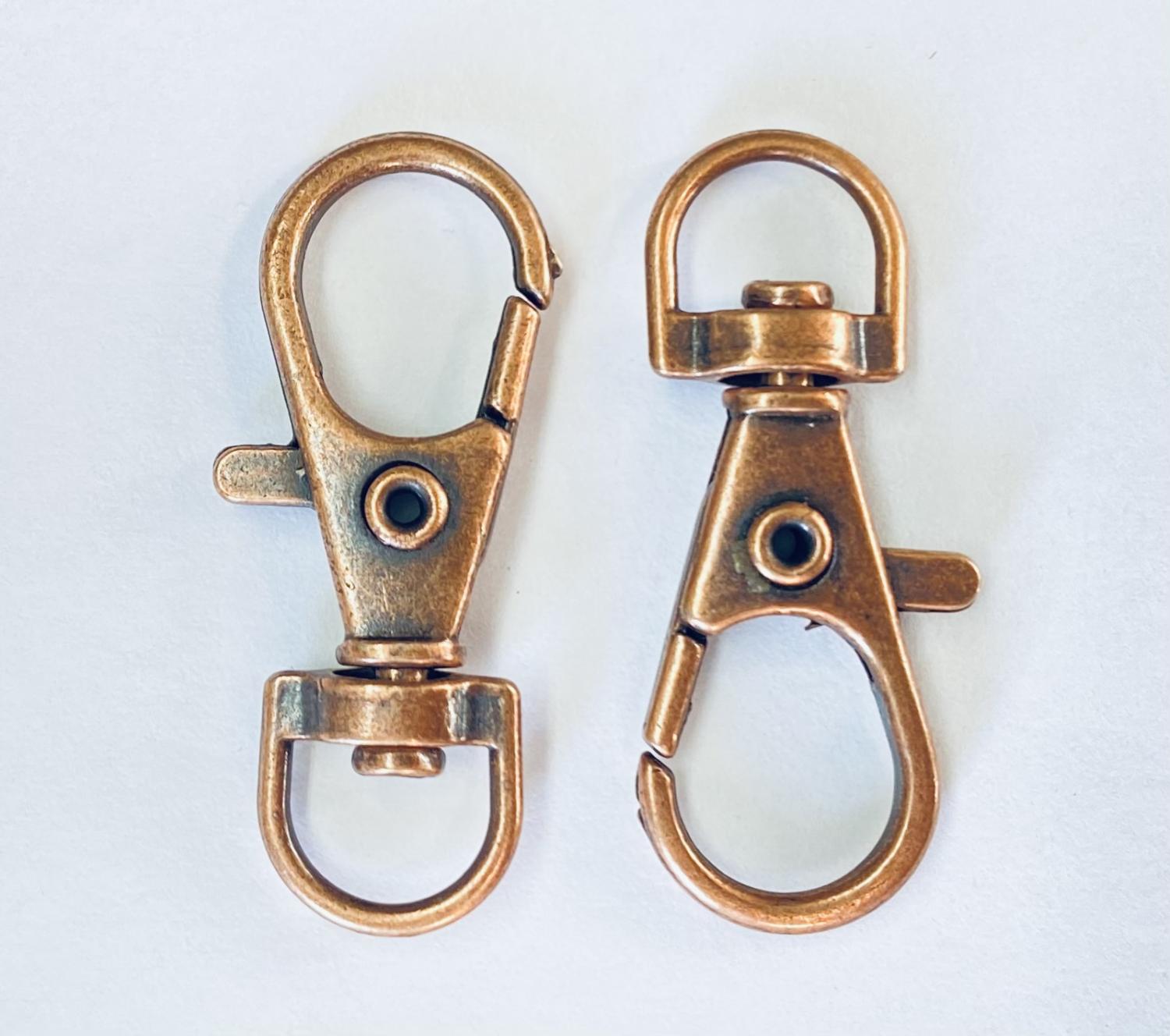 Antique Copper Plate 37x15MM Swivel Clasp