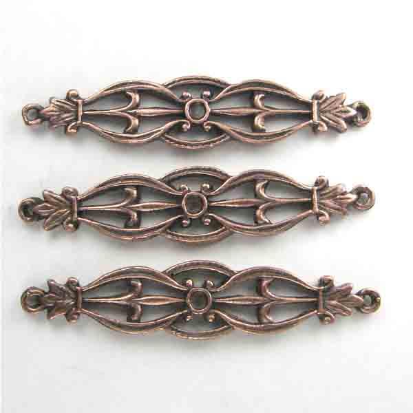 Antique Copper Plate 39x9 Cast Connector