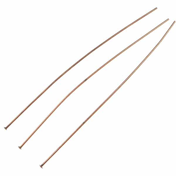 Antique Copper Plate 3 Inch 22 Gauge Headpin