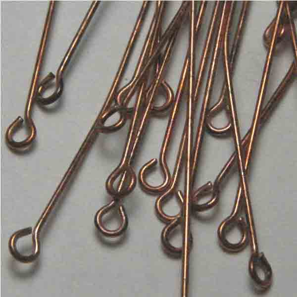 Antique Copper Plate 3 Inch Eyepin 22 gauge