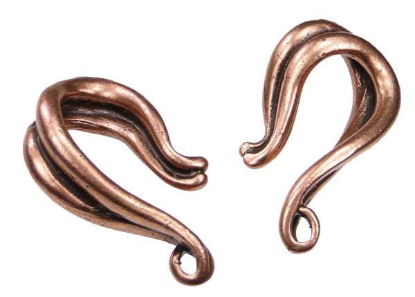 Antique Copper Plate 42x15MM Hook Clasp