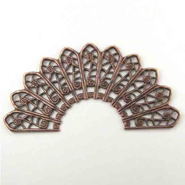 Antique Copper Plate 44x21MM Arc