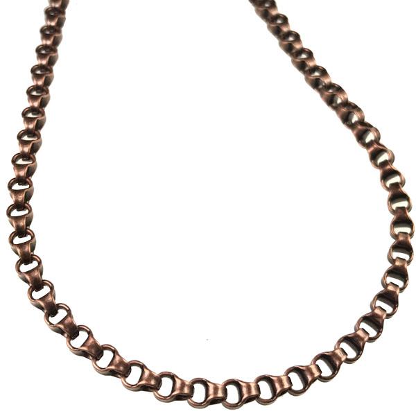 Antique Copper Plate 4MM Box Style Rolo Chain